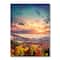 Designart - Colorful Sunset in Foggy Mountains - Large Landscape Canvas Art Print
